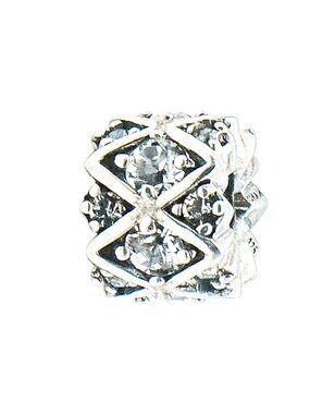 Chamilia Shimmering Stones Sterling Silver Charm Clear Swarovski Crystal Bead